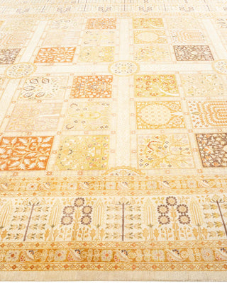 Traditional Mogul Ivory Wool Area Rug 8' 1" x 11' 2" - Solo Rugs