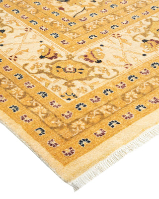 Traditional Mogul Ivory Wool Area Rug 7' 10" x 10' 5" - Solo Rugs
