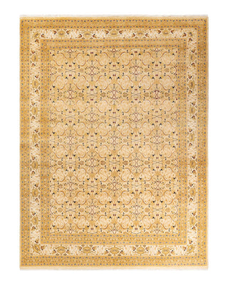 Traditional Mogul Ivory Wool Area Rug 7' 10" x 10' 5" - Solo Rugs