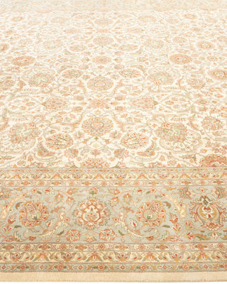 Traditional Mogul Ivory Wool Area Rug 9' 2" x 12' 0" - Solo Rugs