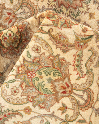 Traditional Mogul Ivory Wool Area Rug 9' 2" x 12' 0" - Solo Rugs