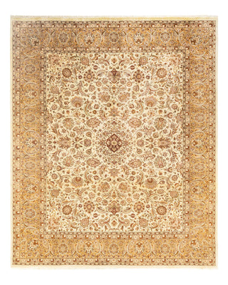 Traditional Mogul Ivory Wool Area Rug 8' 3" x 9' 10" - Solo Rugs