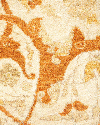 Traditional Mogul Ivory Wool Area Rug 9' 0" x 12' 1" - Solo Rugs