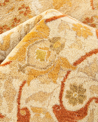 Traditional Mogul Ivory Wool Area Rug 9' 0" x 12' 1" - Solo Rugs