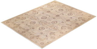 Traditional Mogul Ivory Wool Area Rug 9' 4" x 12' 1" - Solo Rugs