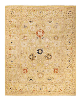 Contemporary Eclectic Green Wool Area Rug 8' 3" x 10' 3" - Solo Rugs