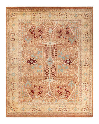 Contemporary Eclectic Brown Wool Area Rug 8' 3" x 10' 4" - Solo Rugs