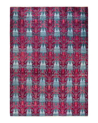 Contemporary Modern Red Wool Area Rug 9' 10" x 14' 1" - Solo Rugs