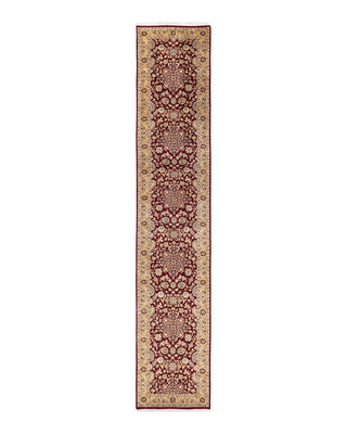 Traditional Mogul Red Wool Runner 2' 6" x 13' 6" - Solo Rugs