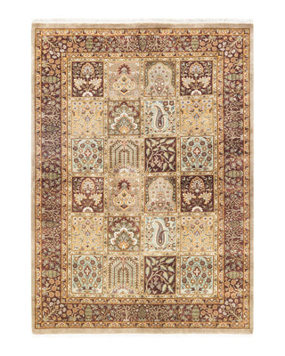 Traditional Mogul Ivory Wool Area Rug 4' 3" x 6' 0" - Solo Rugs