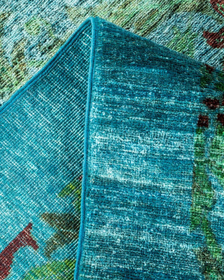 Contemporary Fine Vibrance Light Blue Wool Area Rug 9' 1" x 11' 10" - Solo Rugs