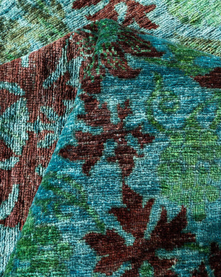 Contemporary Fine Vibrance Light Blue Wool Area Rug 9' 1" x 11' 10" - Solo Rugs