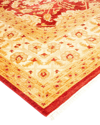 Contemporary Eclectic Orange Wool Area Rug 8' 1" x 9' 10" - Solo Rugs