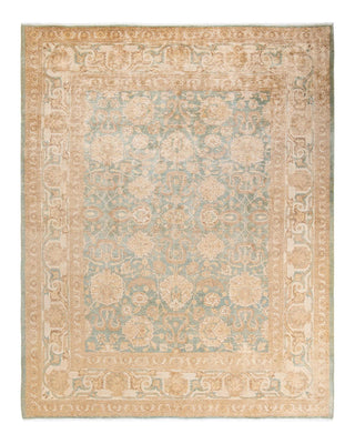 Contemporary Eclectic Light Blue Wool Area Rug 8' 2" x 9' 10" - Solo Rugs