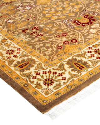 Traditional Mogul Brown Wool Area Rug 3' 2" x 5' 0" - Solo Rugs