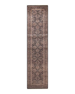 Traditional Mogul Black Wool Runner 2' 7" x 10' 4" - Solo Rugs