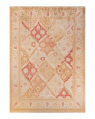 Traditional Mogul Orange Wool Area Rug 9' 0" x 12' 1" - Solo Rugs