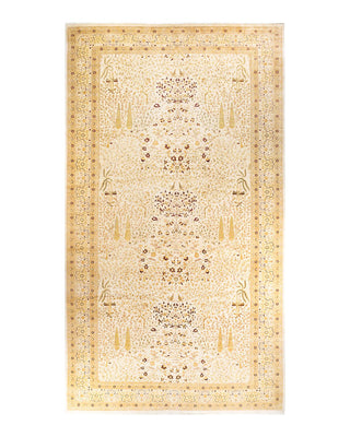 Traditional Mogul Ivory Wool Area Rug 10' 3" x 19' 3" - Solo Rugs