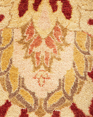 Traditional Mogul Pink Wool Area Rug 8' 1" x 12' 6" - Solo Rugs