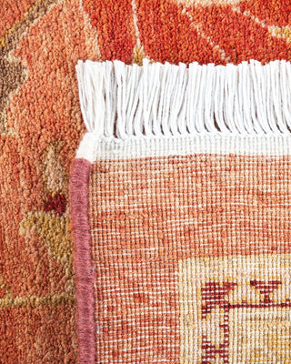 Traditional Mogul Pink Wool Area Rug 8' 1" x 12' 6" - Solo Rugs