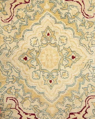 Traditional Mogul Ivory Wool Area Rug 8' 3" x 13' 4" - Solo Rugs