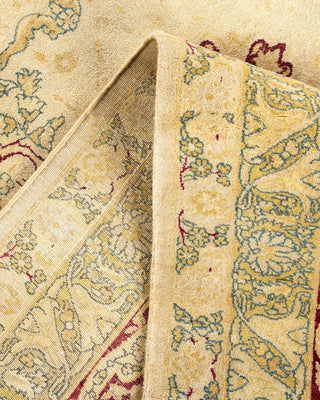 Traditional Mogul Ivory Wool Area Rug 8' 3" x 13' 4" - Solo Rugs
