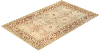 Traditional Mogul Ivory Wool Area Rug 8' 3" x 13' 4" - Solo Rugs