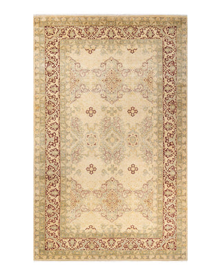Traditional Mogul Ivory Wool Area Rug 8' 3" x 13' 4" - Solo Rugs