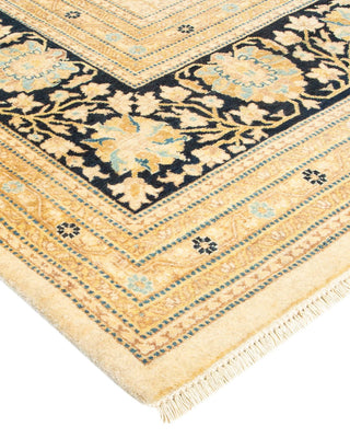 Traditional Mogul Ivory Wool Area Rug 8' 2" x 8' 9" - Solo Rugs
