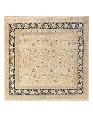 Traditional Mogul Ivory Wool Area Rug 8' 2" x 8' 9" - Solo Rugs