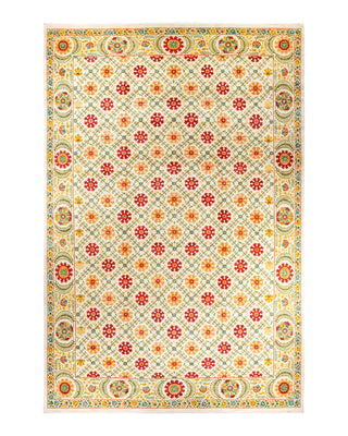 Suzani, One-of-a-Kind Handmade Area Rug - Ivory, 17' 10" x 11' 10" - Solo Rugs