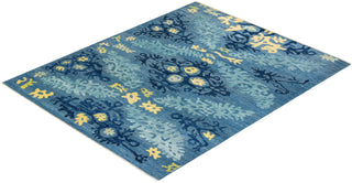 Contemporary Modern Light Blue Wool Area Rug 9' 5" x 11' 10" - Solo Rugs