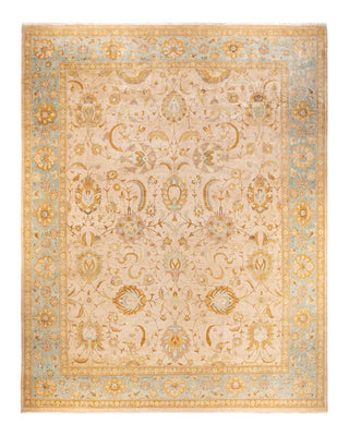 Traditional Mogul Ivory Wool Area Rug 12' 1" x 15' 6" - Solo Rugs