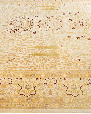 Traditional Mogul Ivory Wool Area Rug 10' 0" x 19' 5" - Solo Rugs
