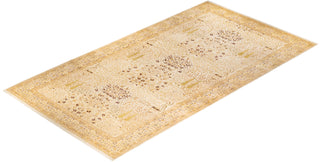 Traditional Mogul Ivory Wool Area Rug 10' 0" x 19' 5" - Solo Rugs