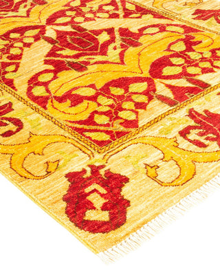 Contemporary Arts & Crafts Red Wool Area Rug 2' 10" x 5' 2" - Solo Rugs