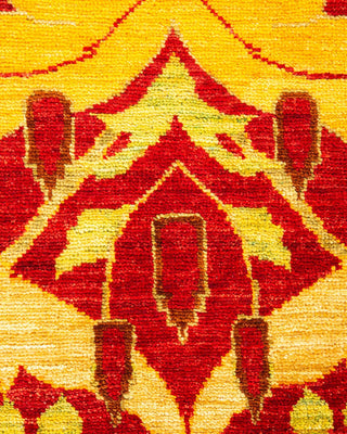Contemporary Arts & Crafts Red Wool Area Rug 2' 10" x 5' 2" - Solo Rugs