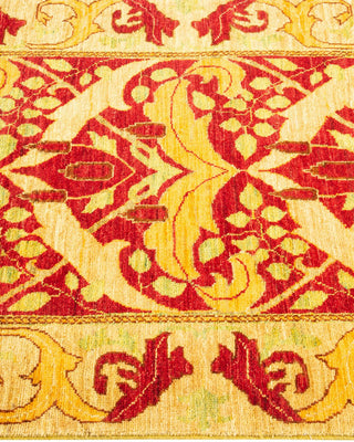 Contemporary Arts & Crafts Red Wool Area Rug 2' 10" x 5' 2" - Solo Rugs