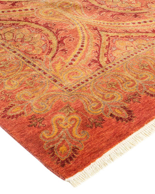 Traditional Mogul Pink Wool Area Rug 12' 1" x 15' 4" - Solo Rugs