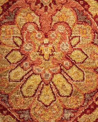 Traditional Mogul Pink Wool Area Rug 12' 1" x 15' 4" - Solo Rugs