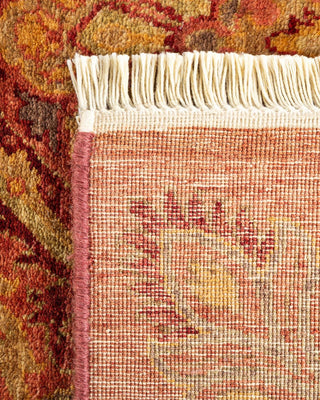 Traditional Mogul Pink Wool Area Rug 12' 1" x 15' 4" - Solo Rugs