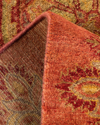 Traditional Mogul Pink Wool Area Rug 12' 1" x 15' 4" - Solo Rugs