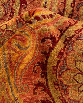 Traditional Mogul Pink Wool Area Rug 12' 1" x 15' 4" - Solo Rugs