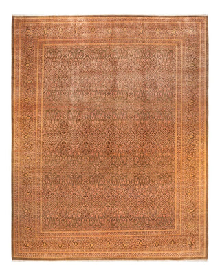 Traditional Mogul Yellow Wool Area Rug 12' 1" x 15' 4" - Solo Rugs