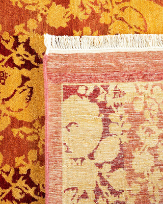 Traditional Mogul Pink Wool Area Rug 12' 1" x 14' 10" - Solo Rugs