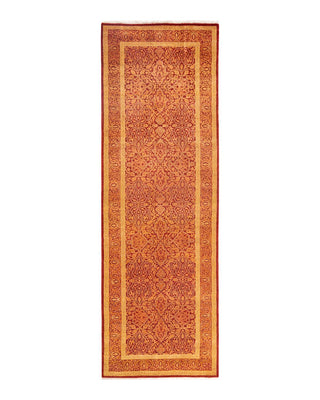 Traditional Mogul Orange Wool Runner 3' 0" x 9' 4" - Solo Rugs
