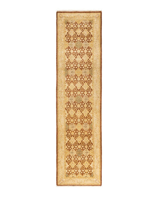 Traditional Mogul Yellow Wool Runner 2' 6" x 10' 3" - Solo Rugs