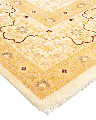 Traditional Mogul Ivory Wool Area Rug 8' 1" x 10' 5" - Solo Rugs