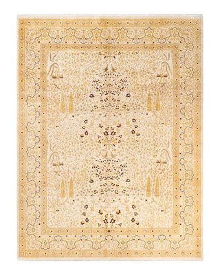 Traditional Mogul Ivory Wool Area Rug 8' 1" x 10' 5" - Solo Rugs