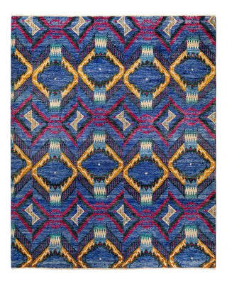 Contemporary Modern Blue Wool Area Rug 8' 3" x 10' 0" - Solo Rugs